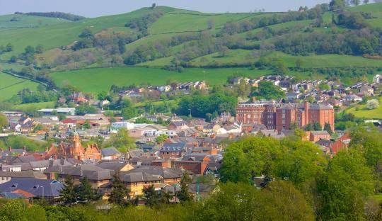 הוילה ניוטאון Georgian Terrace Town House In Mid Wales מראה חיצוני תמונה